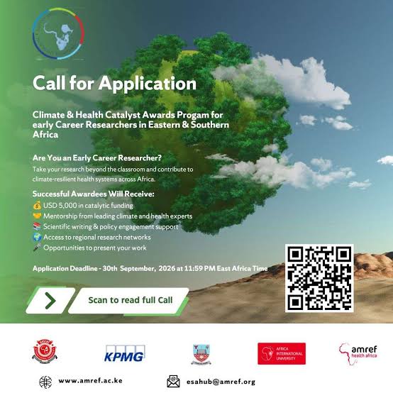 Amref Health Africa Climate and Health Catalyst Awards 2026 opportunity