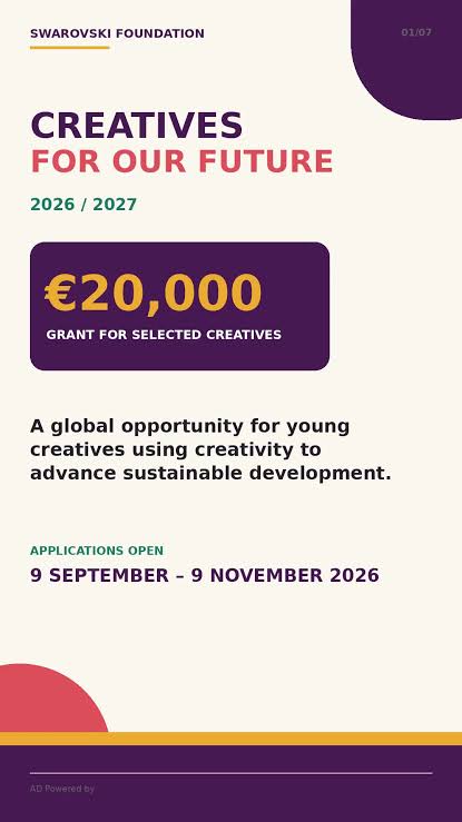 Swarovski Foundation Creatives For Our Future Programme 2026 opportunity