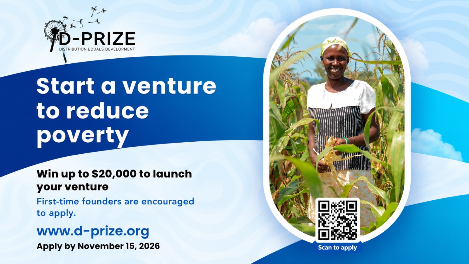 D-Prize Global Competition 2026, up to US$20,000 to launch a distribution organization
