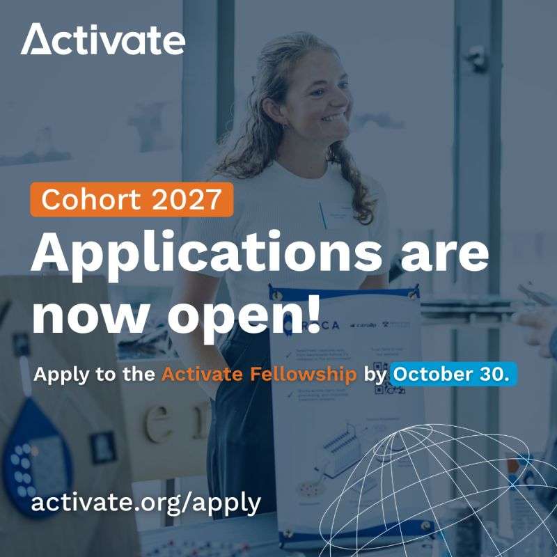 Activate Fellowship 2027 for first-time hard-tech founders in the United States