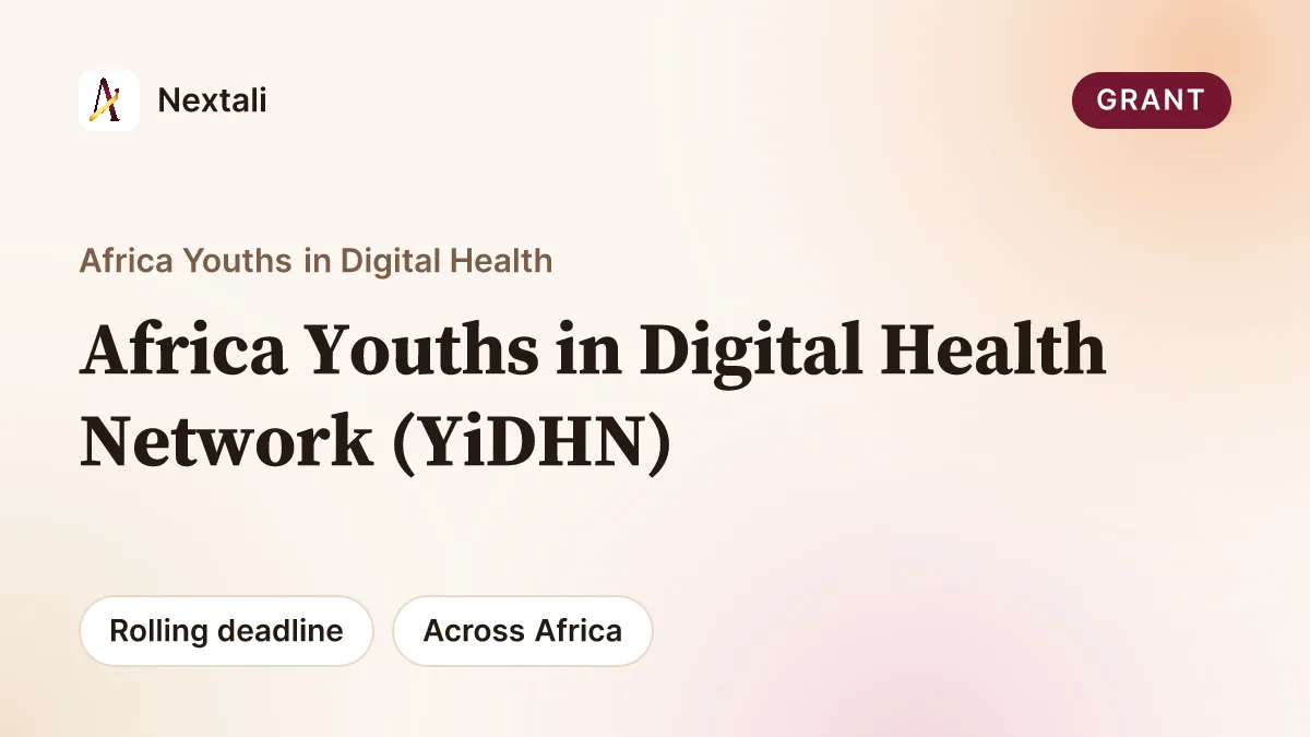 Call For Applications: Africa Youths in Digital Health Network (YiDHN)