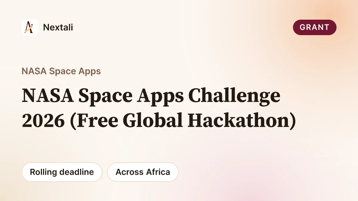Call For Applications: NASA Space Apps Challenge 2026 (Free Global Hackathon)