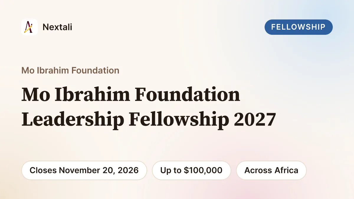 Mo Ibrahim Foundation Leadership Fellowship 2027