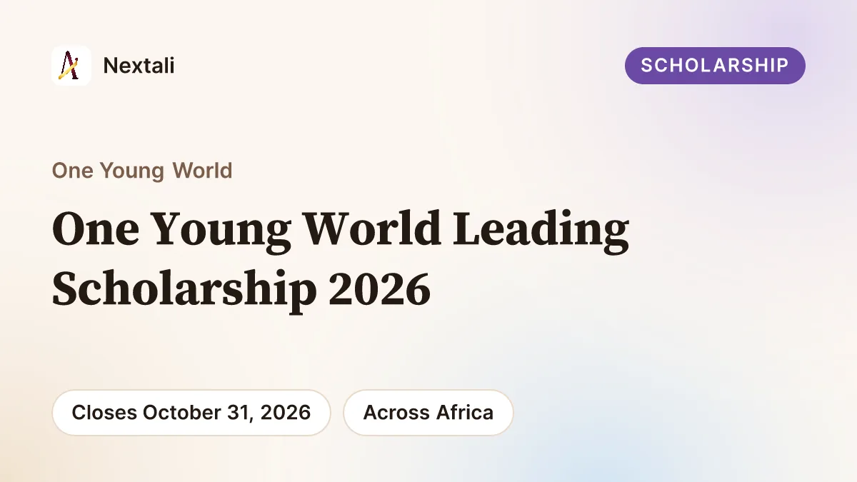 One Young World Leading Scholarship 2026 opportunity