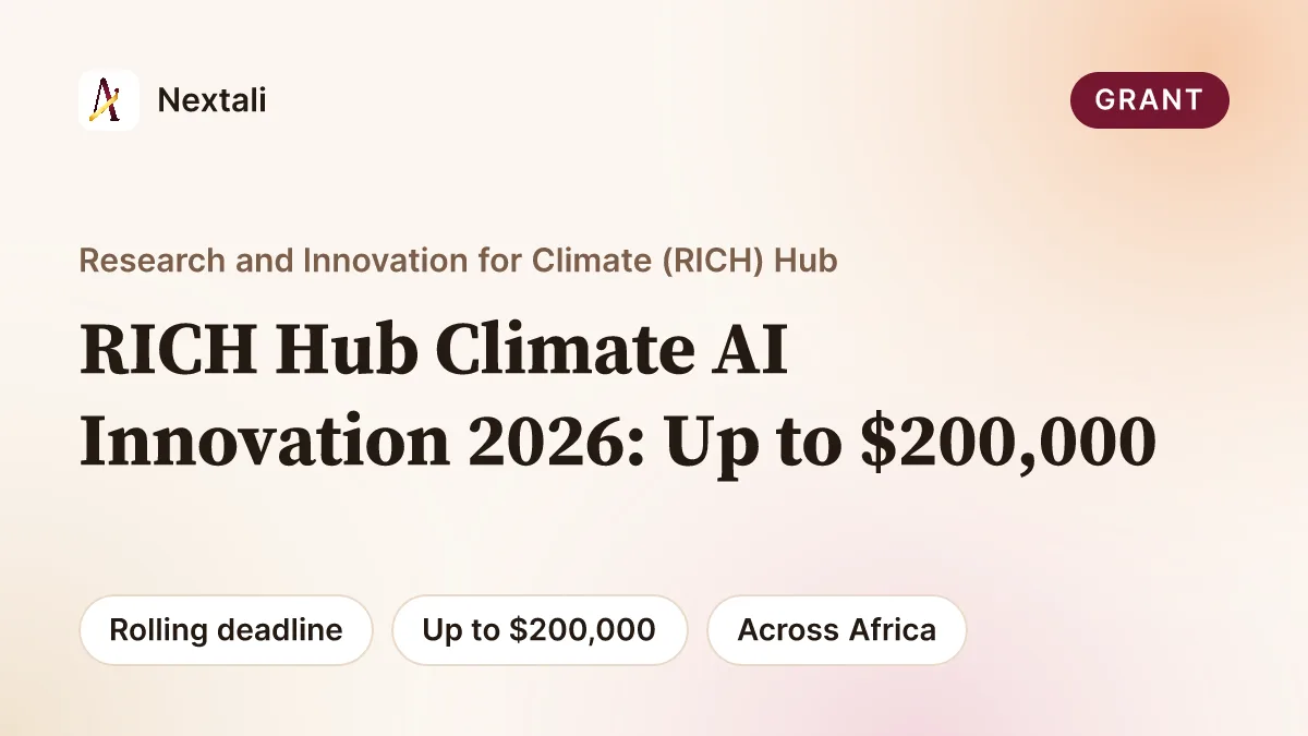 RICH Hub Climate AI Innovation expression of interest banner
