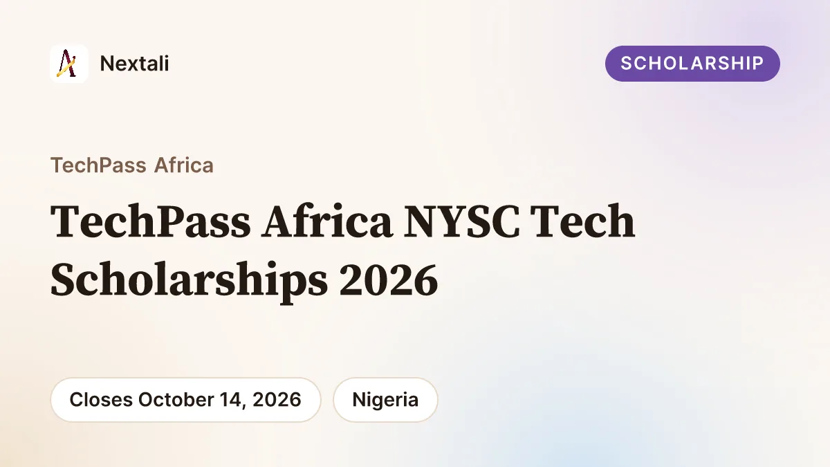 TechPass Africa and Healthstack 10,000 NYSC Tech Scholarships opportunity