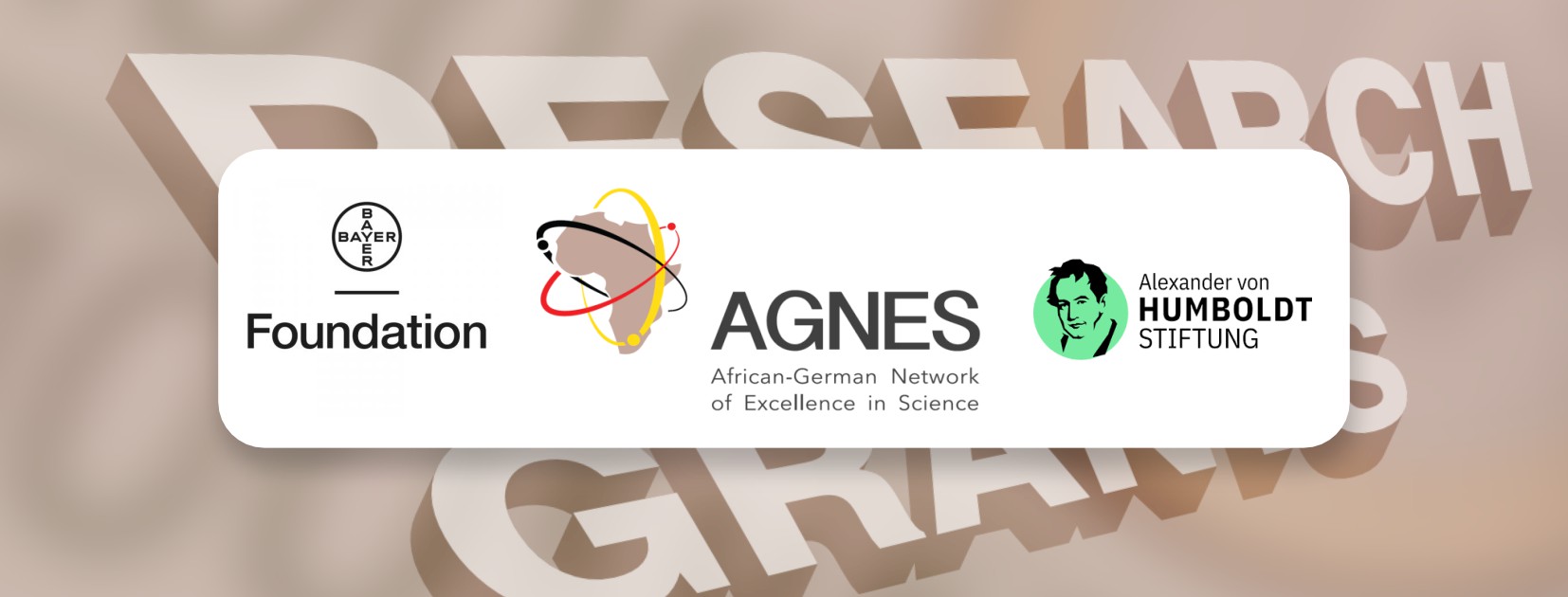 AGNES-BAYER Science Foundation Research Grant banner with the AGNES and Bayer Foundation logos