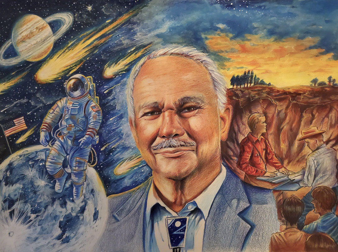 Residing Within The Stars, a student artwork honouring Eugene Shoemaker, featured by the Lowell Milken Center for Unsung Heroes