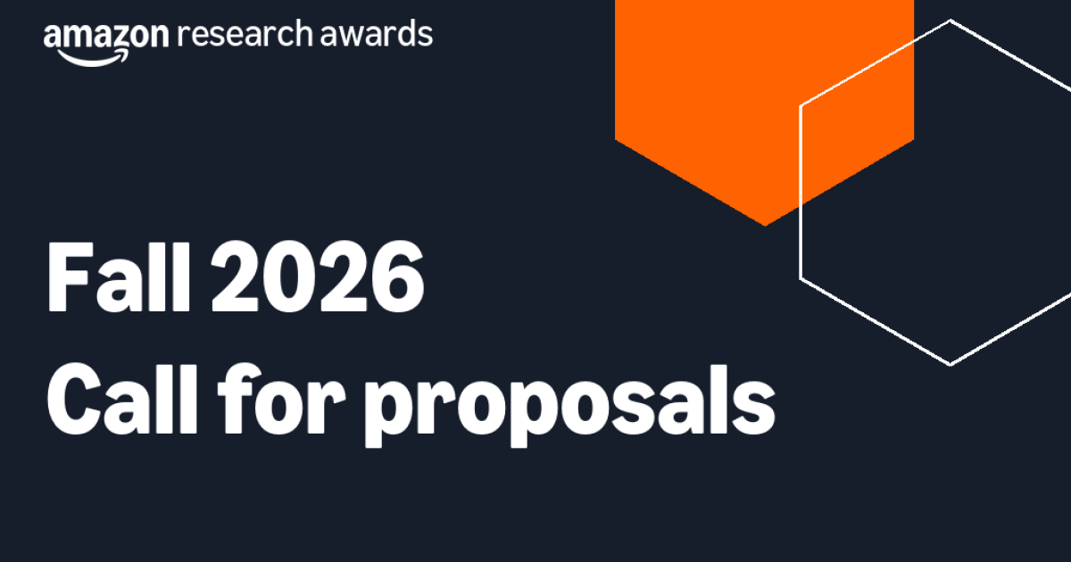 Amazon Research Awards Fall 2026 call for proposals banner