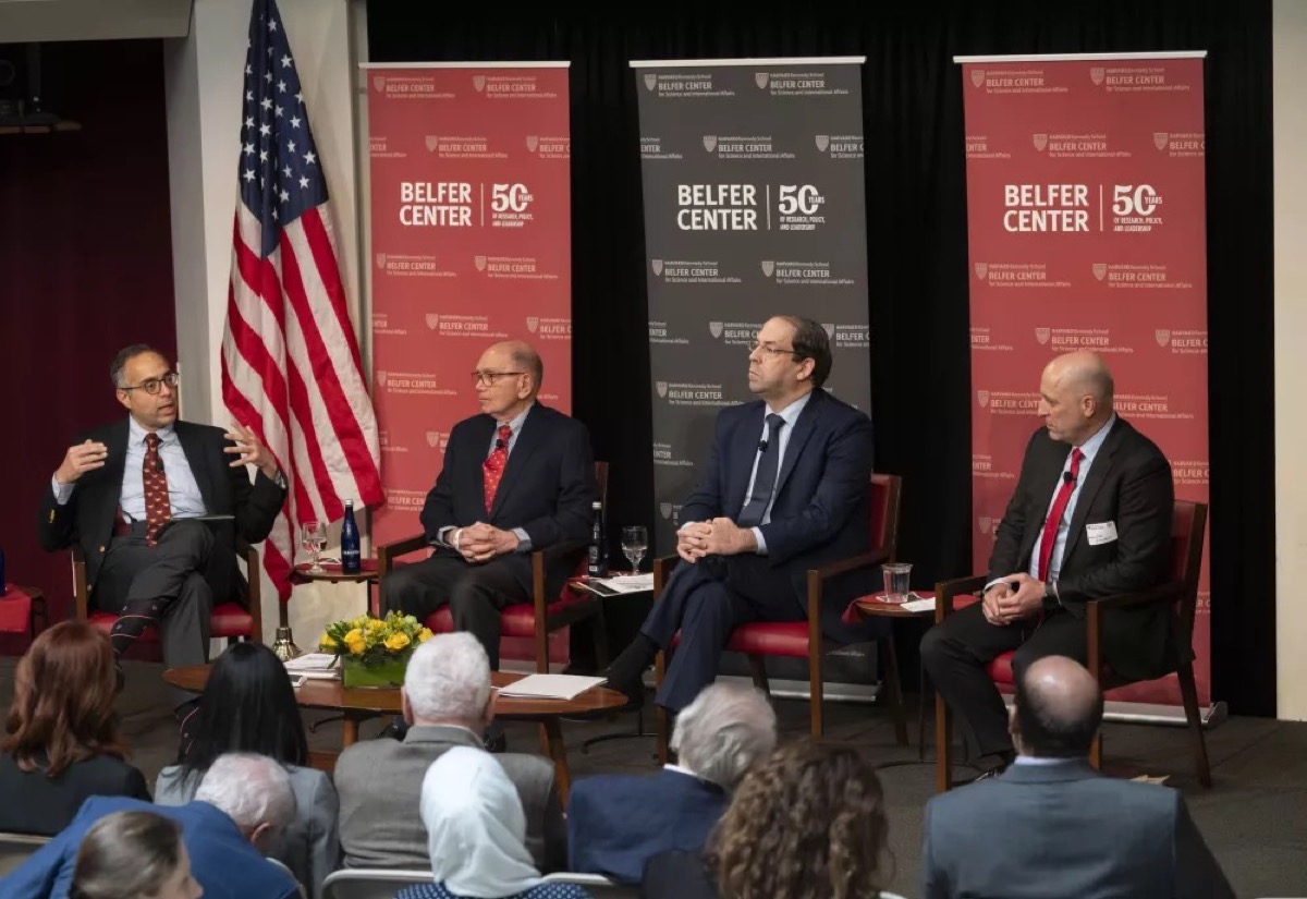 Panel discussion at a Middle East Initiative event at the Belfer Center, image supplied by the Belfer Center for Science and International Affairs