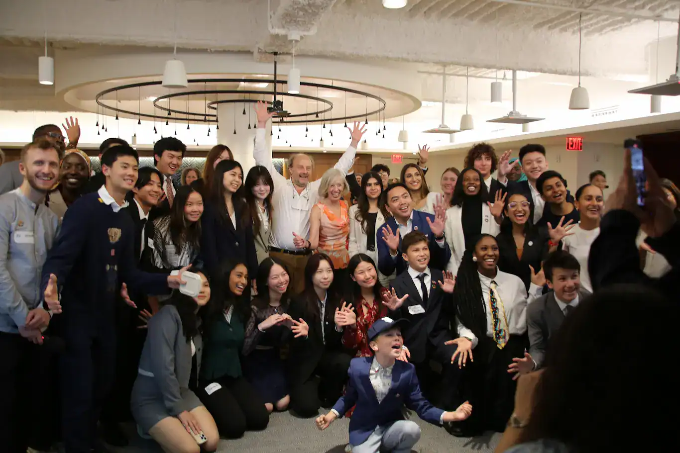 Young people gathered at a Learning Planet Institute event