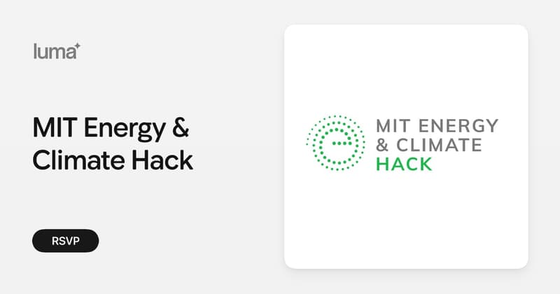 MIT Energy & Climate Hack 2026 opportunity