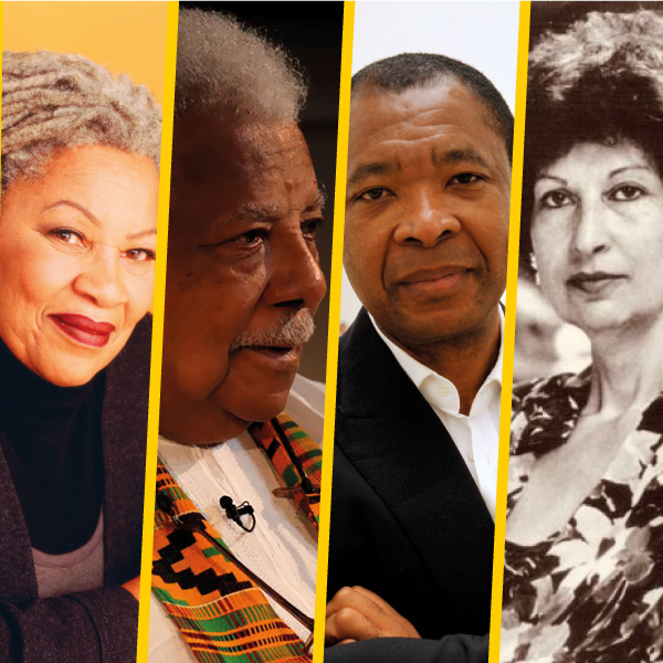 Portraits of Toni Morrison, Ali A. Mazrui, Okwui Enwezor and Fatema Mernissi, the four scholars honored by the fellowship names